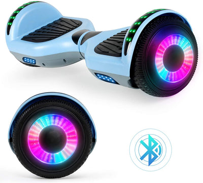 Hoverboard, UL2272 Certified, with Bluetooth and Colorful Lights Self Balancing Scooter (Blue+Grey)