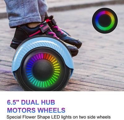 Hoverboard, UL2272 Certified, with Bluetooth and Colorful Lights Self Balancing Scooter - Ocean