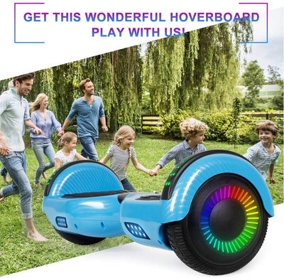 Hoverboard, UL2272 Certified, with Bluetooth and Colorful Lights Self Balancing Scooter - Ocean