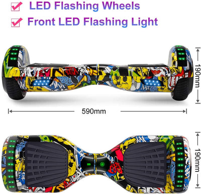 Hoverboard, UL2272 Certified, with Bluetooth and Colorful Lights Self Balancing Scooter - Street Style