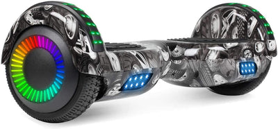 Hoverboard, UL2272 Certified, with Bluetooth and Colorful Lights Self Balancing Scooter (Carbon Black)