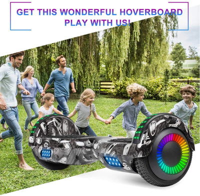 Hoverboard, UL2272 Certified, with Bluetooth and Colorful Lights Self Balancing Scooter - Tire