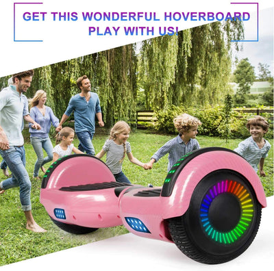 Hoverboard, UL2272 Certified, with Bluetooth and Colorful Lights Self Balancing Scooter - Watermelon