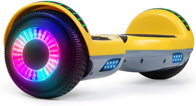 Hoverboard, UL2272 Certified, with Bluetooth and Colorful Lights Self Balancing Scooter (Blue+Grey)