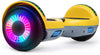 Hoverboard, UL2272 Certified, with Bluetooth and Colorful Lights Self Balancing Scooter ( Yellow+Grey)