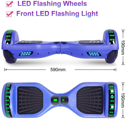 Hoverboard, UL2272 Certified, with Bluetooth and Colorful Lights Self Balancing Scooter - Blue