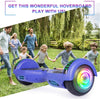 Hoverboard, UL2272 Certified, with Bluetooth and Colorful Lights Self Balancing Scooter - Blue