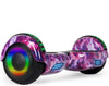 Hoverboard, UL2272 Certified, with Bluetooth and Colorful Lights Self Balancing Scooter - Galaxy purple