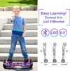 Hoverboard, UL2272 Certified, with Bluetooth and Colorful Lights Self Balancing Scooter - Galaxy purple