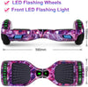 Hoverboard, UL2272 Certified, with Bluetooth and Colorful Lights Self Balancing Scooter - Galaxy purple