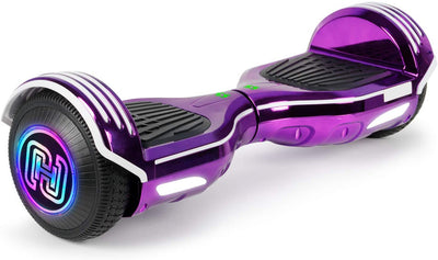 Hoverboard, UL2272 Certified, with Bluetooth and Colorful Lights Self Balancing Scooter -  Shiny Purple