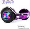 Hoverboard, UL2272 Certified, with Bluetooth and Colorful Lights Self Balancing Scooter - Grape purple