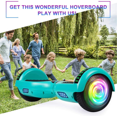 Hoverboard, UL2272 Certified, with Bluetooth and Colorful Lights Self Balancing Scooter - Green