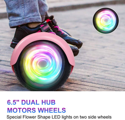 Hoverboard, UL2272 Certified, with Bluetooth and Colorful Lights Self Balancing Scooter - Pink