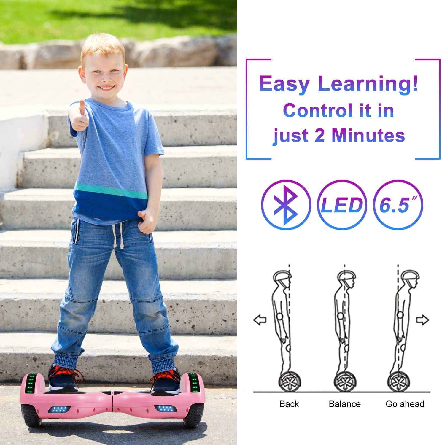 Best Buy: AOB Technologies Smart Balance Wheel Self-Balancing Scooter Pink  T67SE-16