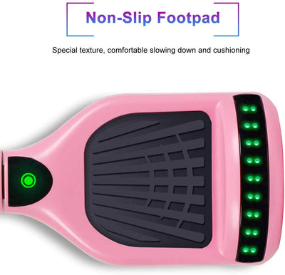 Hoverboard, UL2272 Certified, with Bluetooth and Colorful Lights Self Balancing Scooter - Pink