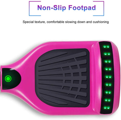 Hoverboard, UL2272 Certified, with Bluetooth and Colorful Lights Self Balancing Scooter - Purple