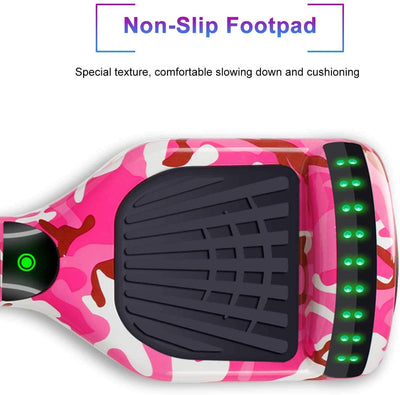 Hoverboard, UL2272 Certified, with Bluetooth and Colorful Lights Self Balancing Scooter -  Rose Camo