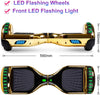 Hoverboard, UL2272 Certified, with Bluetooth and Colorful Lights Self Balancing Scooter - Shiny Gold