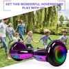 Hoverboard, UL2272 Certified, with Bluetooth and Colorful Lights Self Balancing Scooter -  Shiny Purple