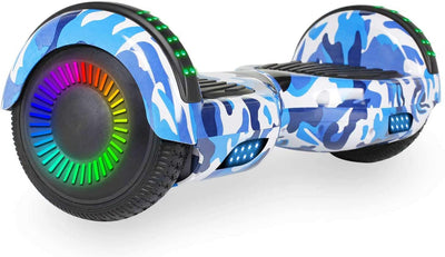 Hoverboard, UL2272 Certified, with Bluetooth and Colorful Lights Self Balancing Scooter (Blue+Grey)